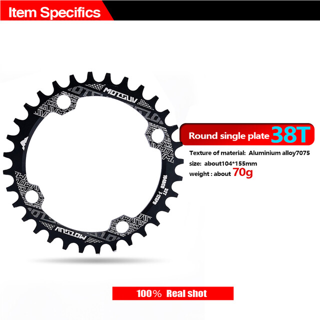 MOTSUV 104BCD Round Narrow Wide Chainring MTB Bike 32T 34T 36T 38T Crankset