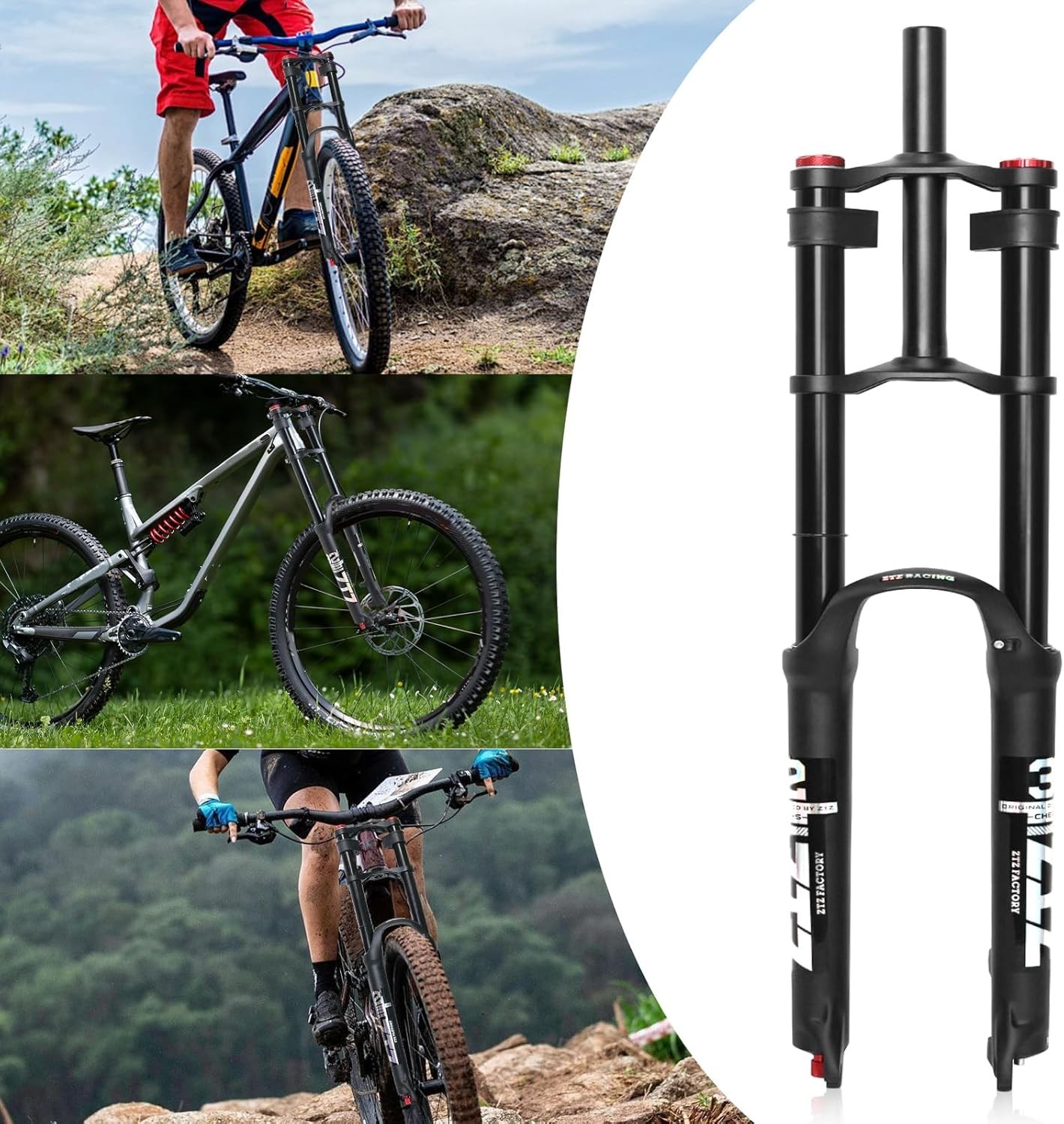 26/27.5/29 inch Mountain Bike Air Suspension Fork,180mm Travel,QR 9mm, for XC/AM