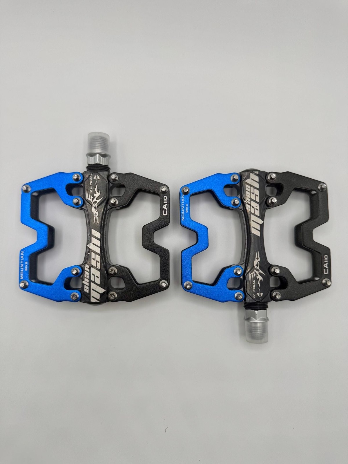 Shanmashi CA110 Mountain Bike Pedals, Black/Blue