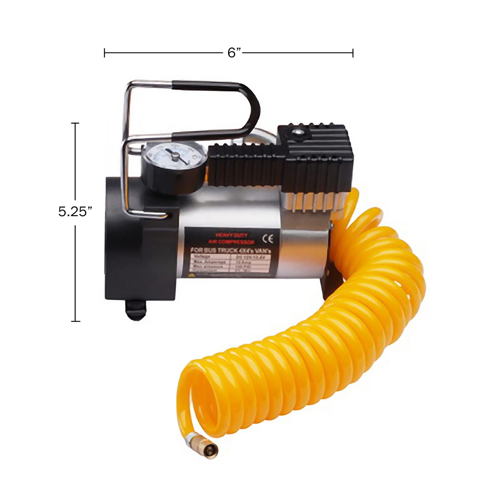 RAD Sportz 12 Volt Electric Tire Air Pump with Gauge for Bike/Auto