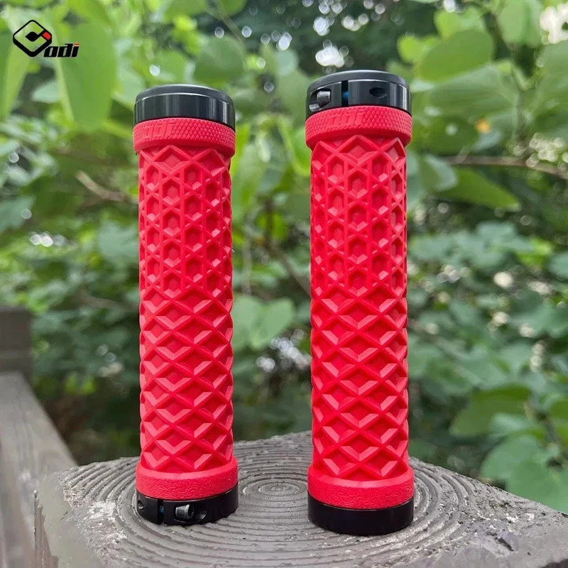 Van Bicycle Handlebar Grips Lock-On Anti-slip Shock Absorption Double Lock Ring