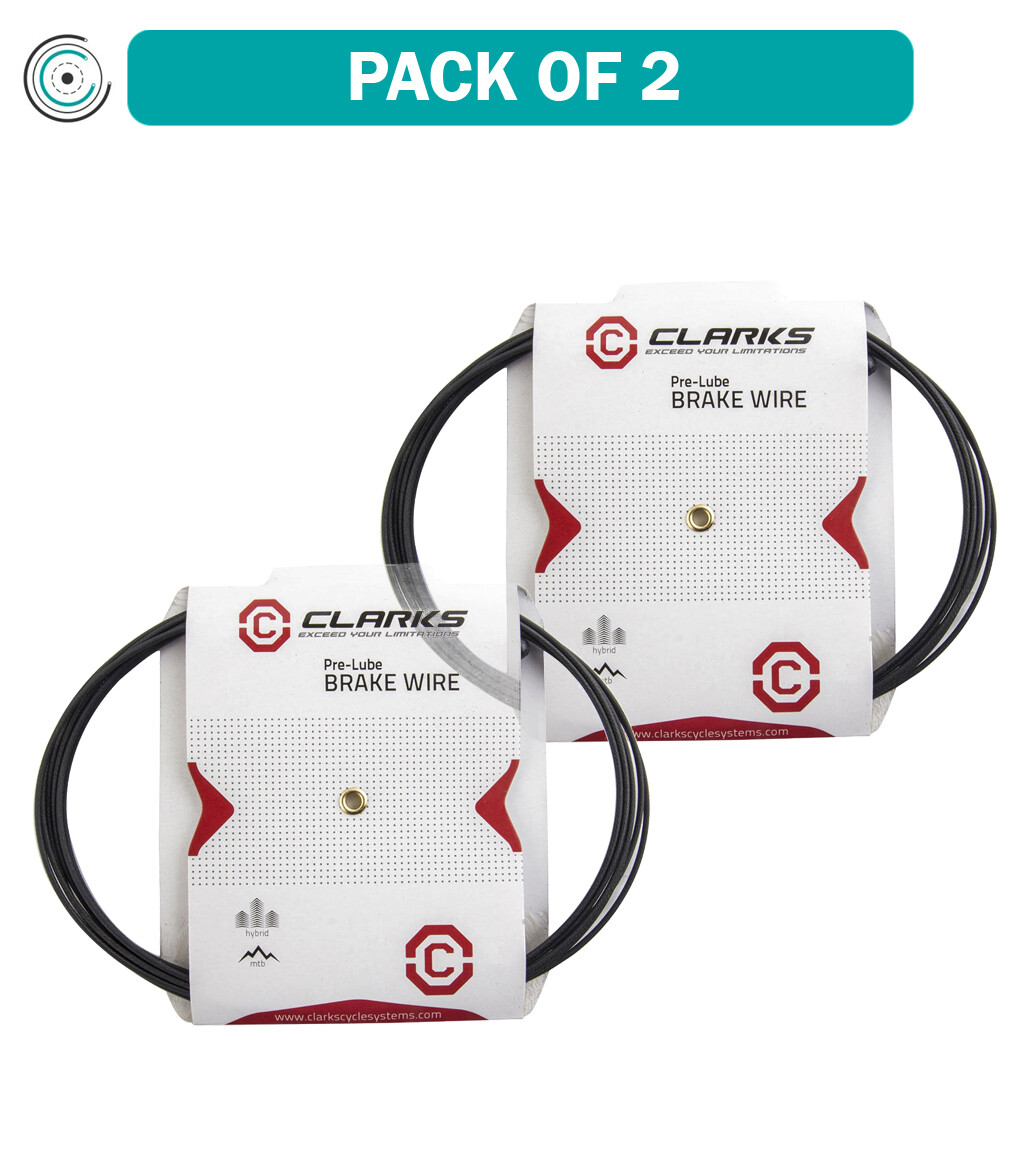 Pack of 2 Clarks Galvanized/Teflon Brake Wire Front or rear 3060mm 1.5mm Black