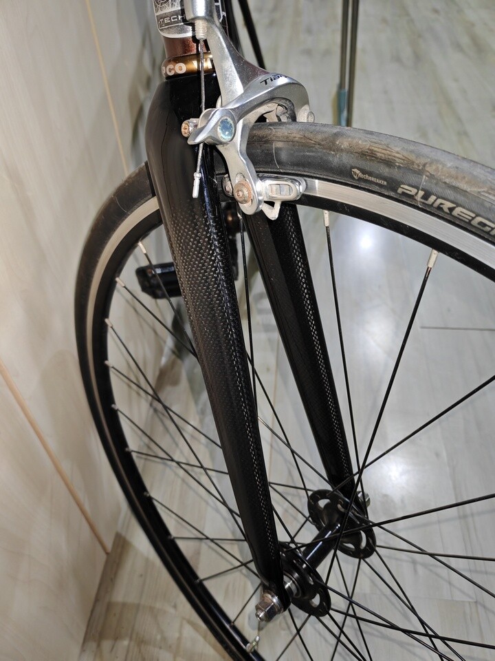 3K Carbon Bicycle Fork Rigid Road Bike Fork 700*28C 28.6mm Steerer Tube C Brake