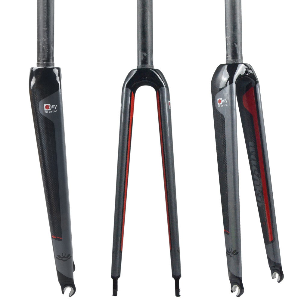 Carbon Fiber Road Bike Fork 700C Rigid Straight Bicycle Fornt Forks C Brake QR