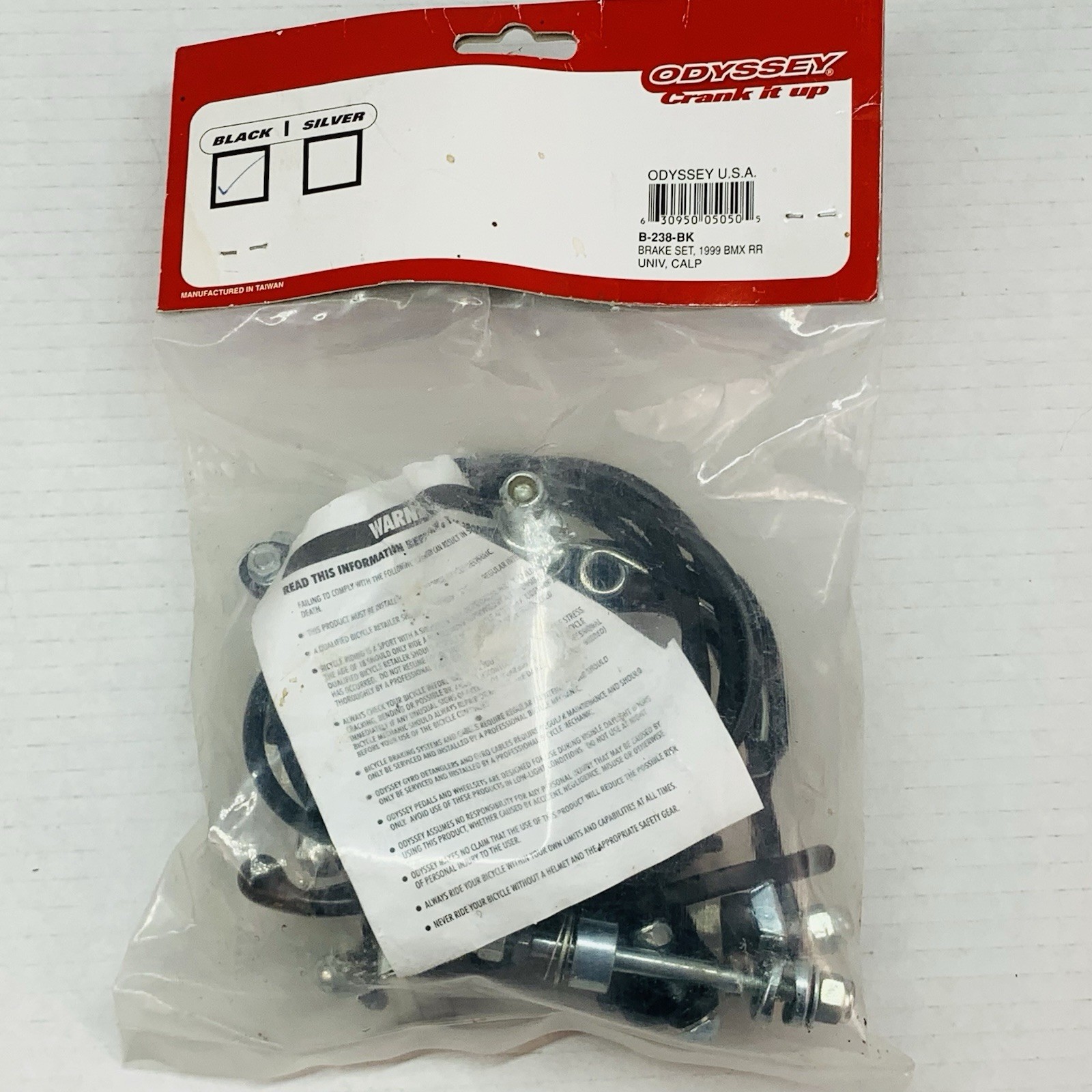 Vintage Odyssey 1999 BMX Rear Caliper Brake Black Lever Cable NOS Kit Single