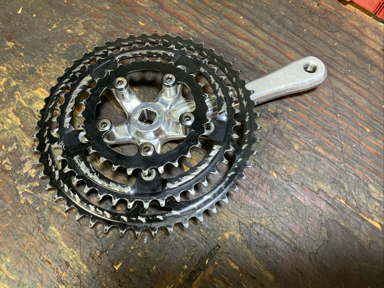 SR Suntour Sakae XCE 175mm 50/40/28t Triple Crankset MTB/Hybrid w/Bolts & Covers