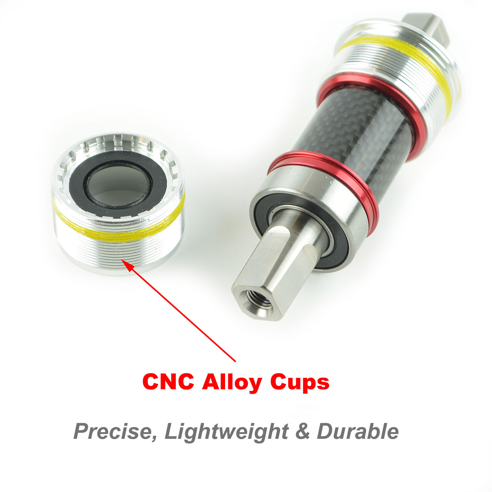 OMNI Racer Square Taper Titanium Bottom Bracket: CHORUS, RECORD 68x111mm ENGLISH
