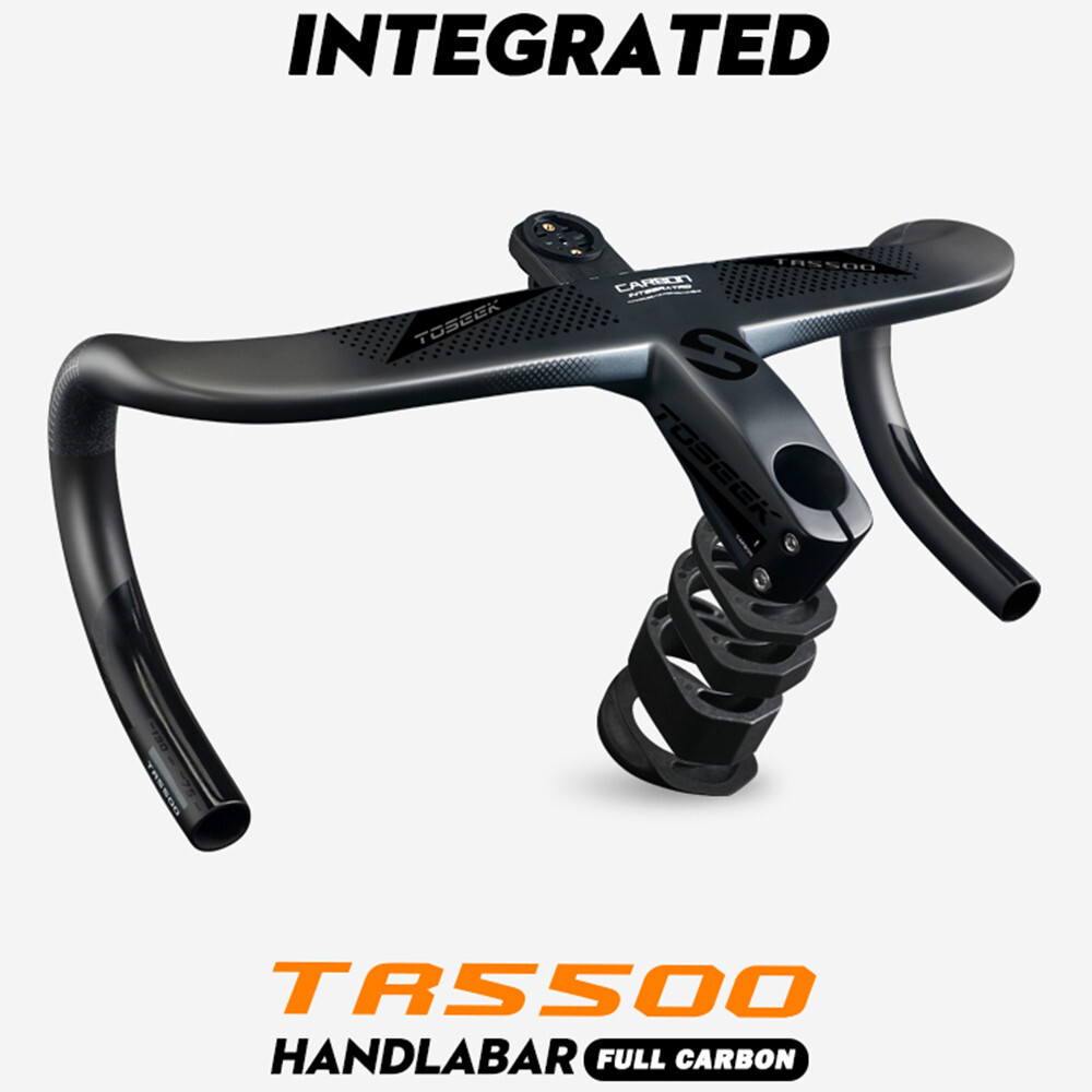 Carbon Bicycle Integrated Bar Stem Road Bike Handlebars With Computer Holder