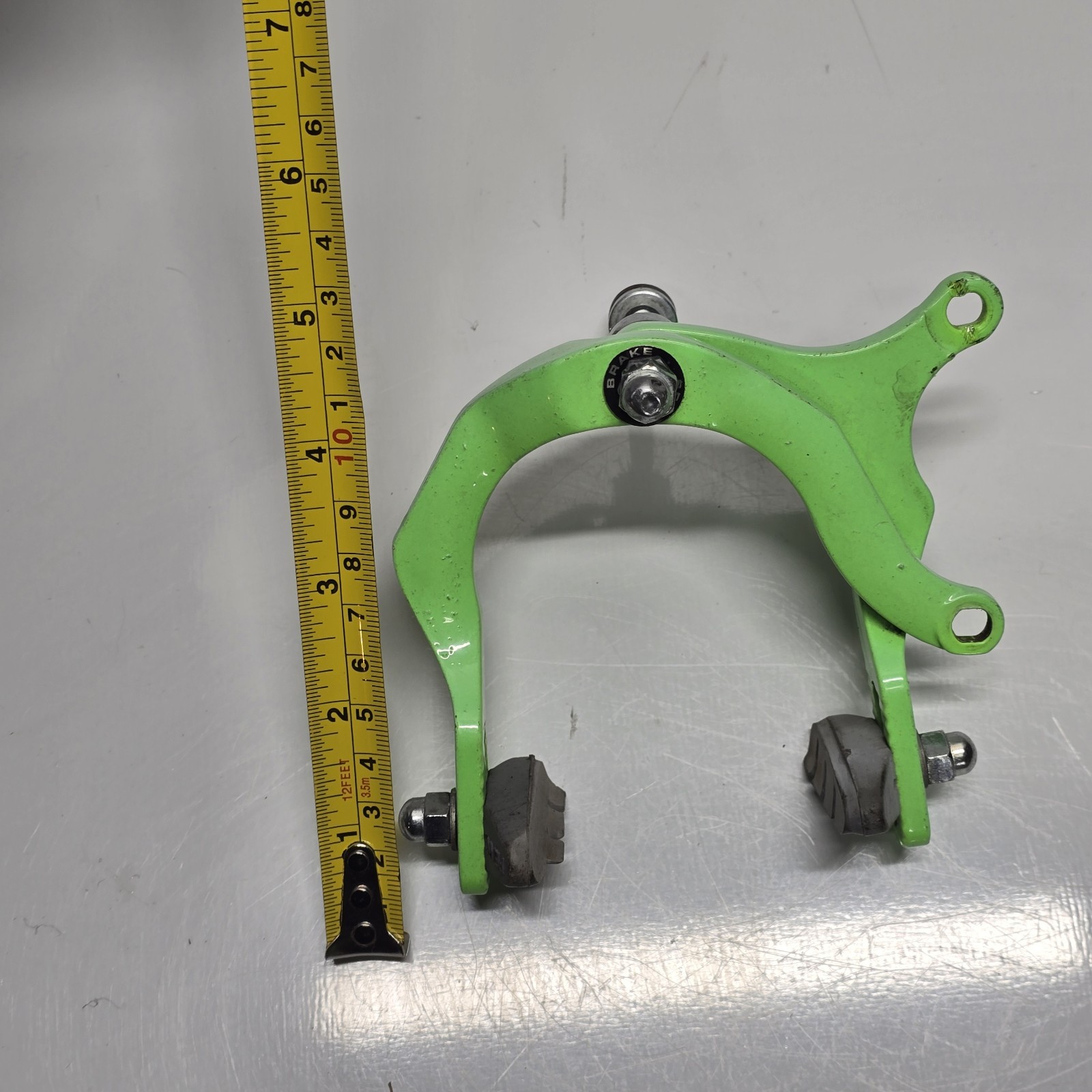 Peak Bike Brake Caliper Side Pull Alloy Neon Green Single Pivot BMX E114 2