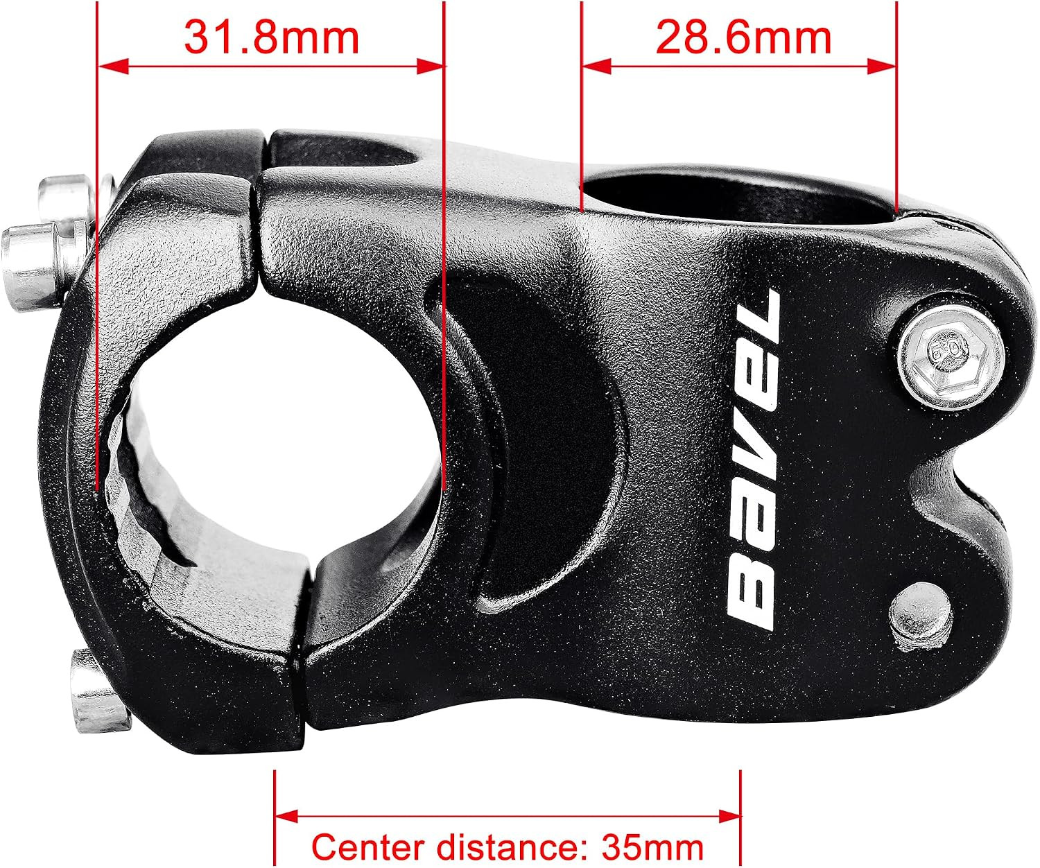 Black Short Handlebar Stem 35Mm 31.8Mm For Road Bike Mountain Bike Fixed Gear