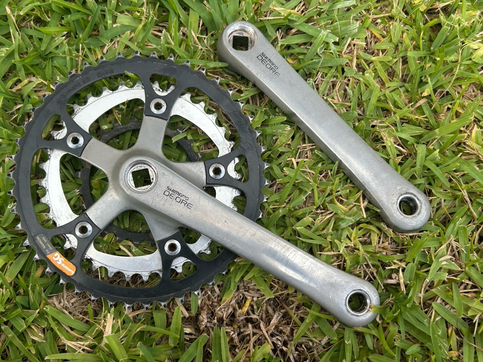 Vintage Shimano Deore DX FC-MT60 Crankset 175mm SG 46/36/24 1980s 90s MTB