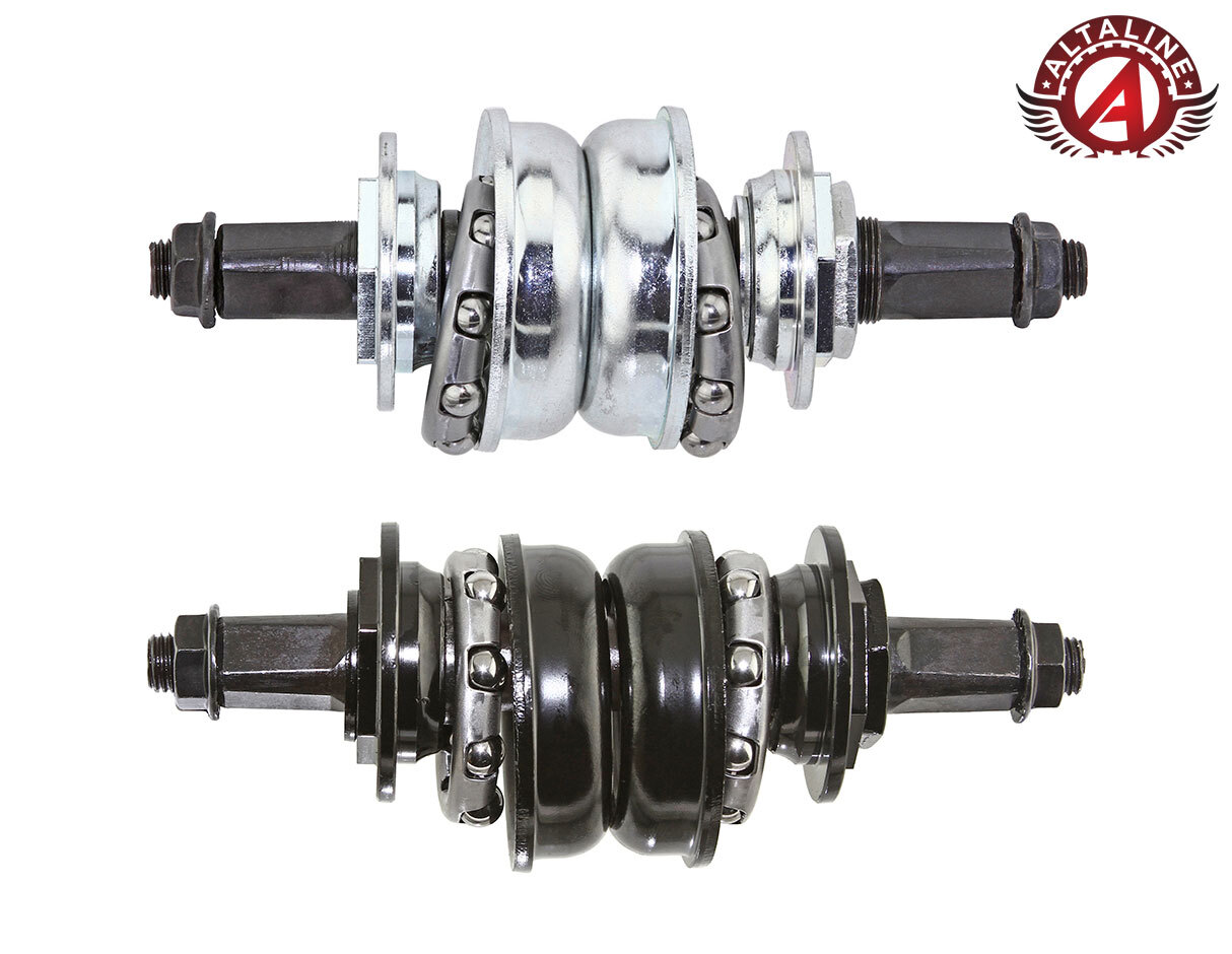 AltaLine Bicycle Conversion Kit Crank Bike Bottom Bracket Kit Black or Chrome.