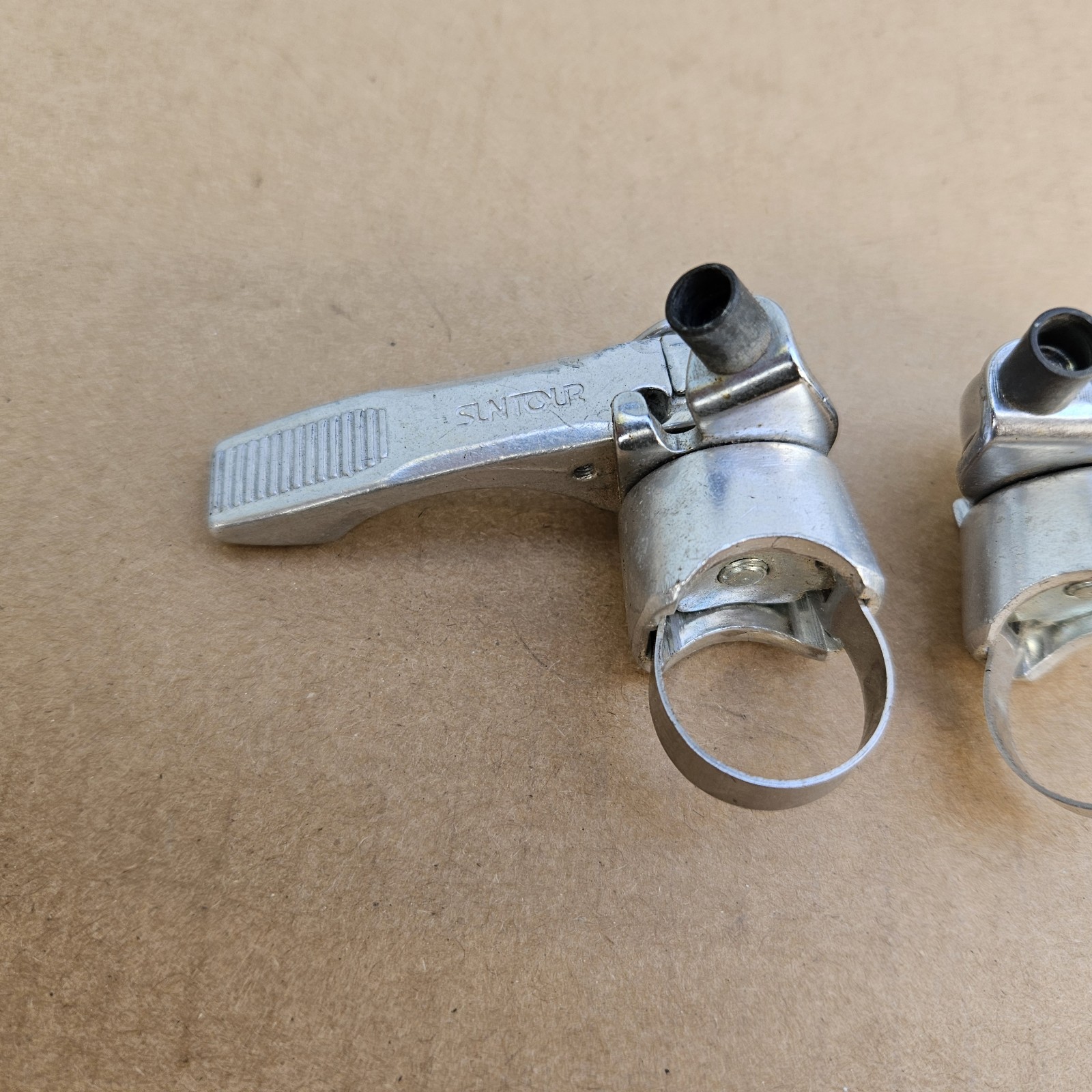 Vintage Suntour Power Ratcheting Thumb Shifters 6 Speed 3×6 Left Right Set Japan