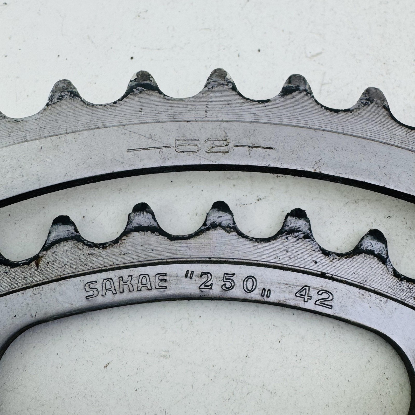 Vintage SR EDGE Double Crankset Road Bike170mm 52/42T Silver Japan A22