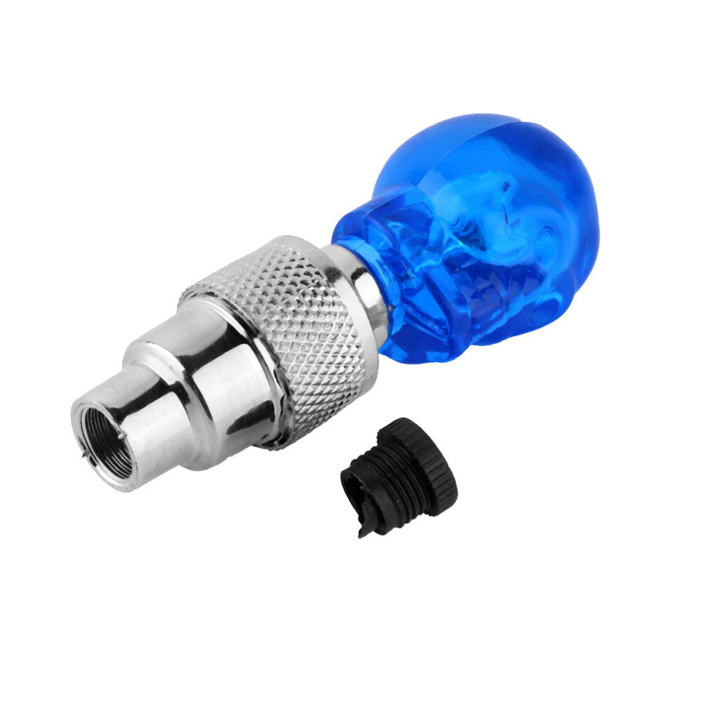 SKULL (2x 4x) LED Valve Cap Bicycle Bike Wheel Tire Light Spoke Lamp Motorcycle