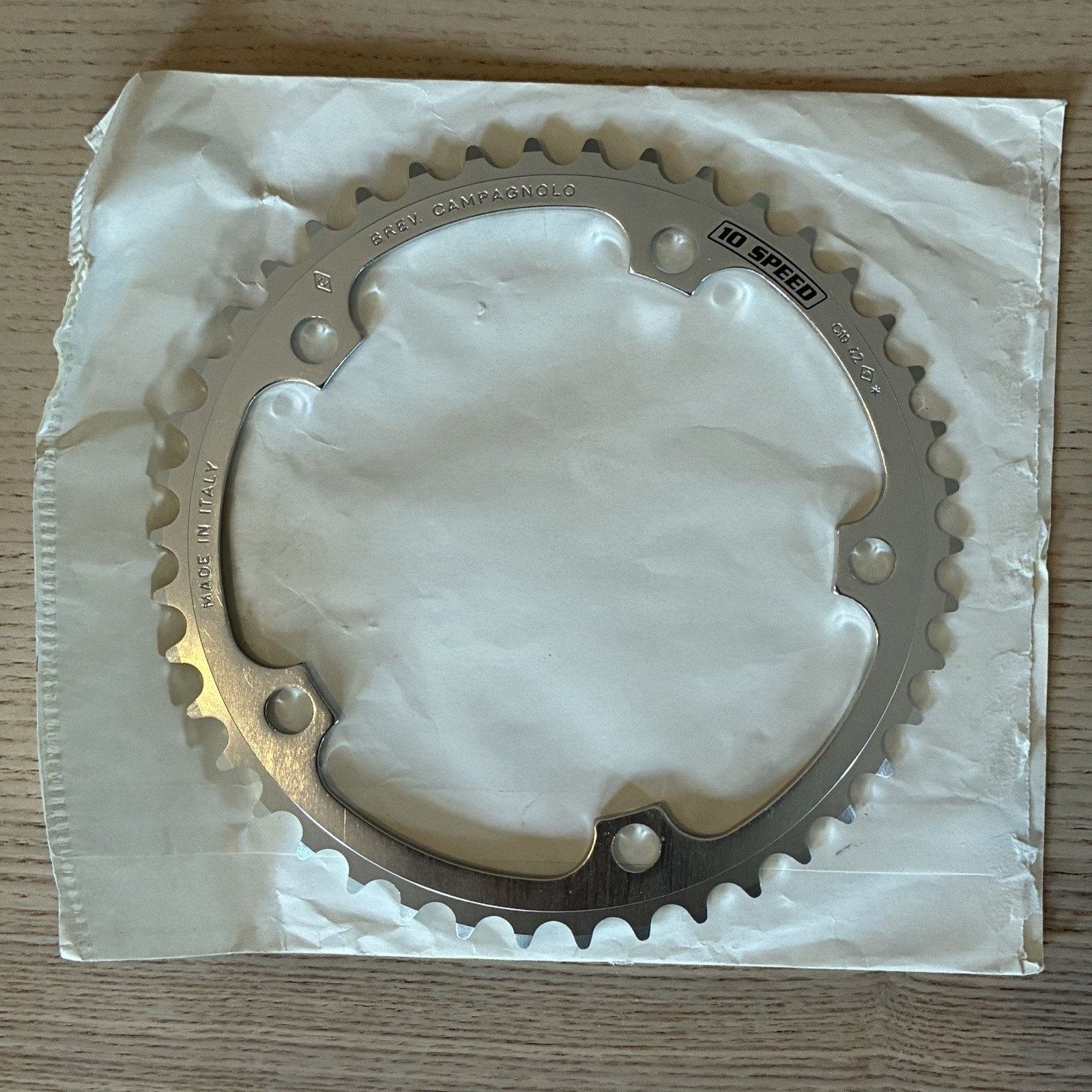 New Old Stock Campagnolo Record 9 / 10 Speed Chainring 42 Tooth x 135 mm BCD
