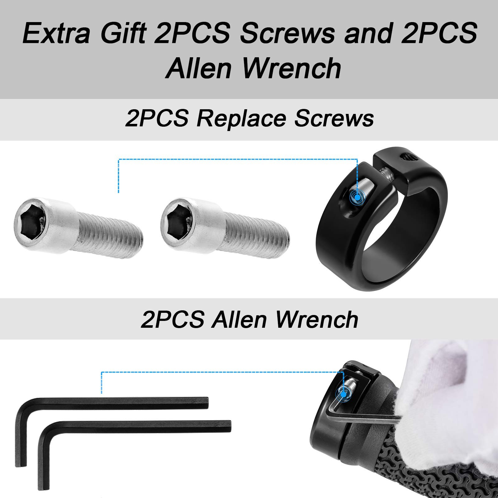 Premium Bike Handlebar Grips, Single Lock-on Professional Mountain Bicycle Ha…