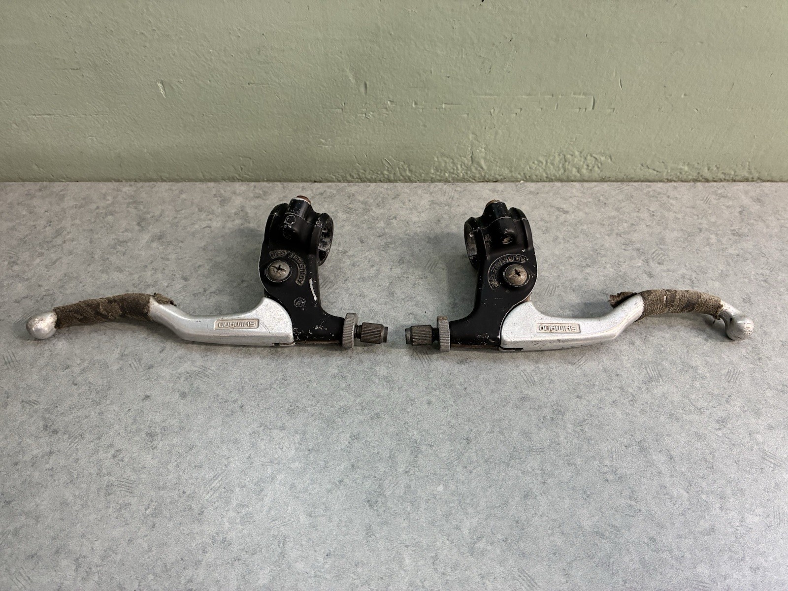 1986 Shimano BL-AT50 Early Mountain Bike Brake Levers Canti Japan Klunker 22.2