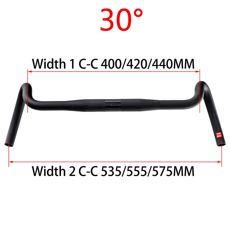 400/420/440mm Carbon Handlebar Big Flare Bar Cyclecross Road Bike Handlebars