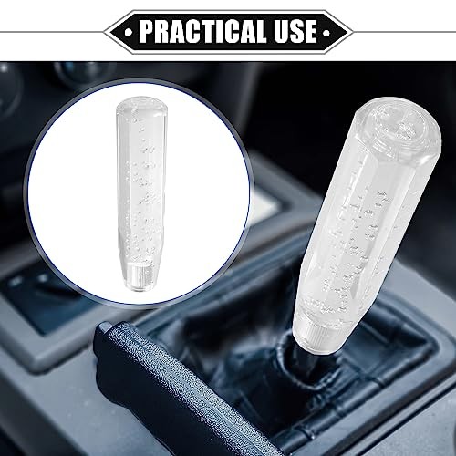 Gear Shift Knob Stick, 20cm Faux Crystal Transparent Bubble Gear Shifter Clear