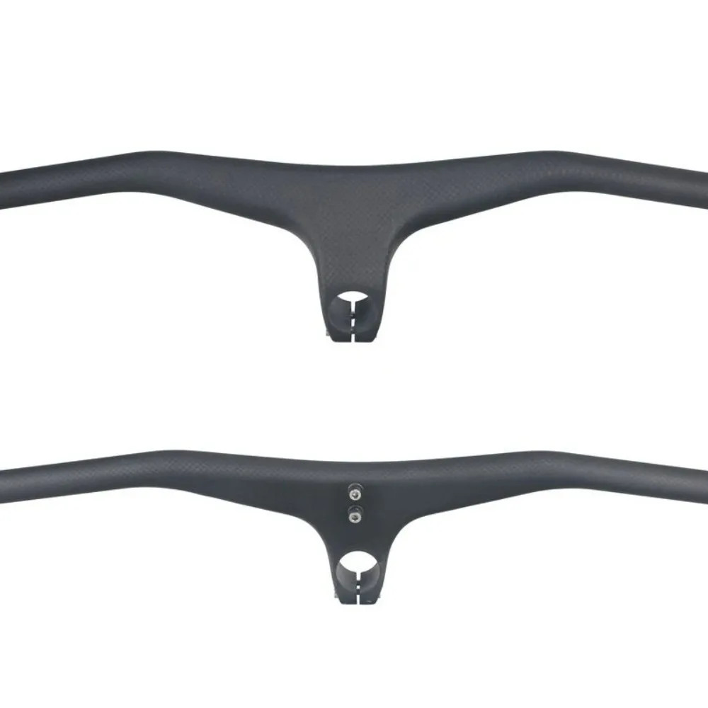 Mountain Bike Carbon Bicycle Handlebar and Stem Integrated Bar -17 Degrees Angle