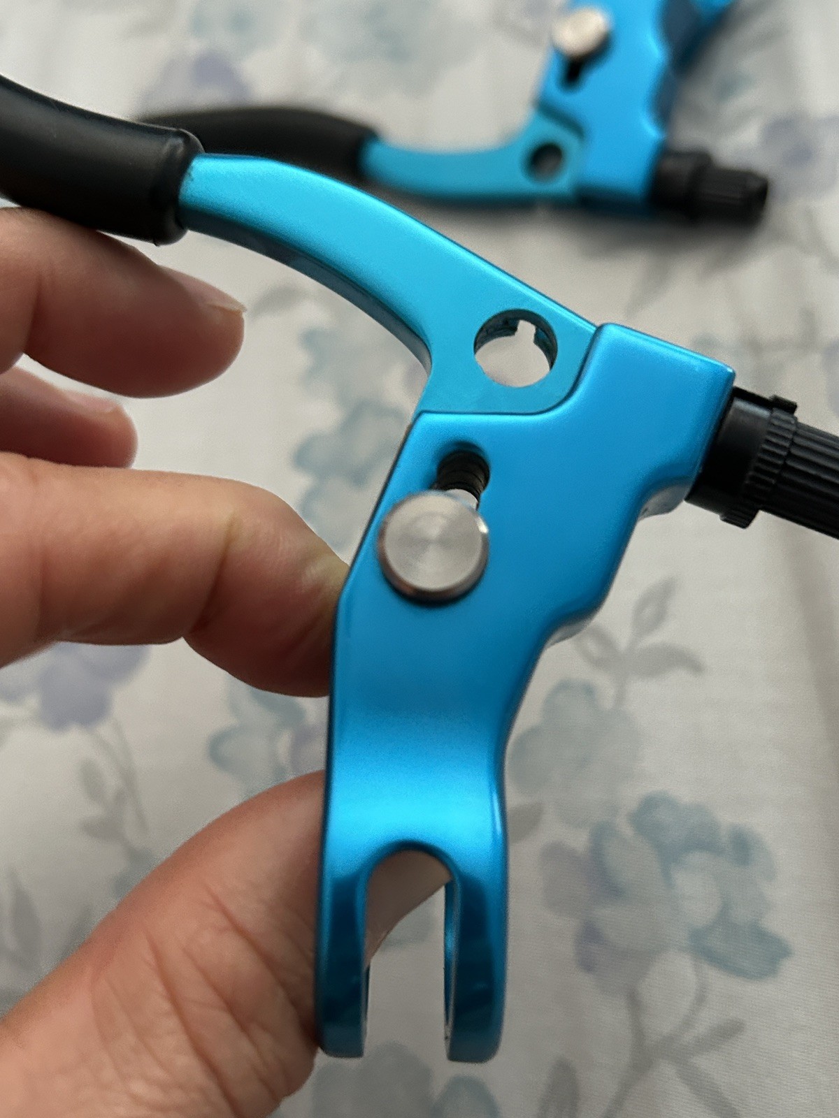 Grafton Re-Entry Canti Brake Levers Turquoise Blue Vintage 90s MTB CNC USA Kooka
