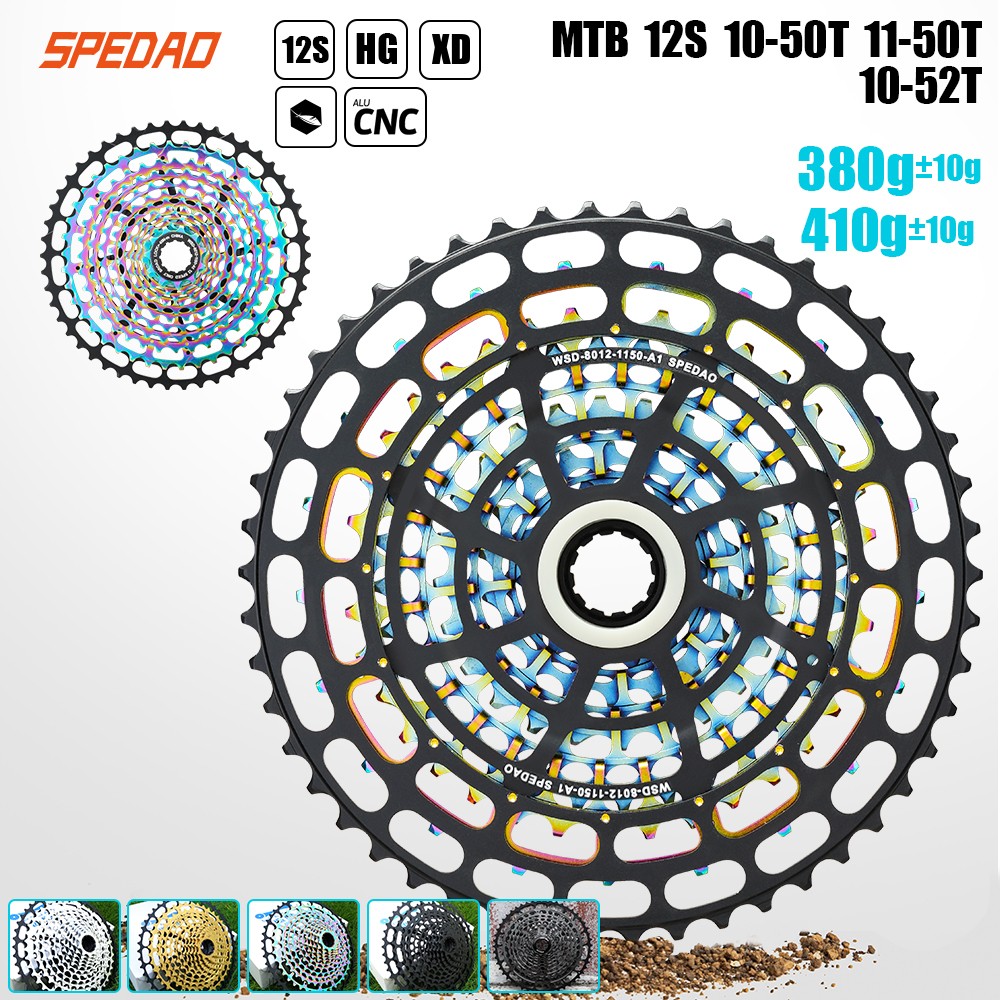 SPEDAO 12S MTB Cassette 10-52T 10-50T 11-50T XD HG Freewheel Lightweight CNC