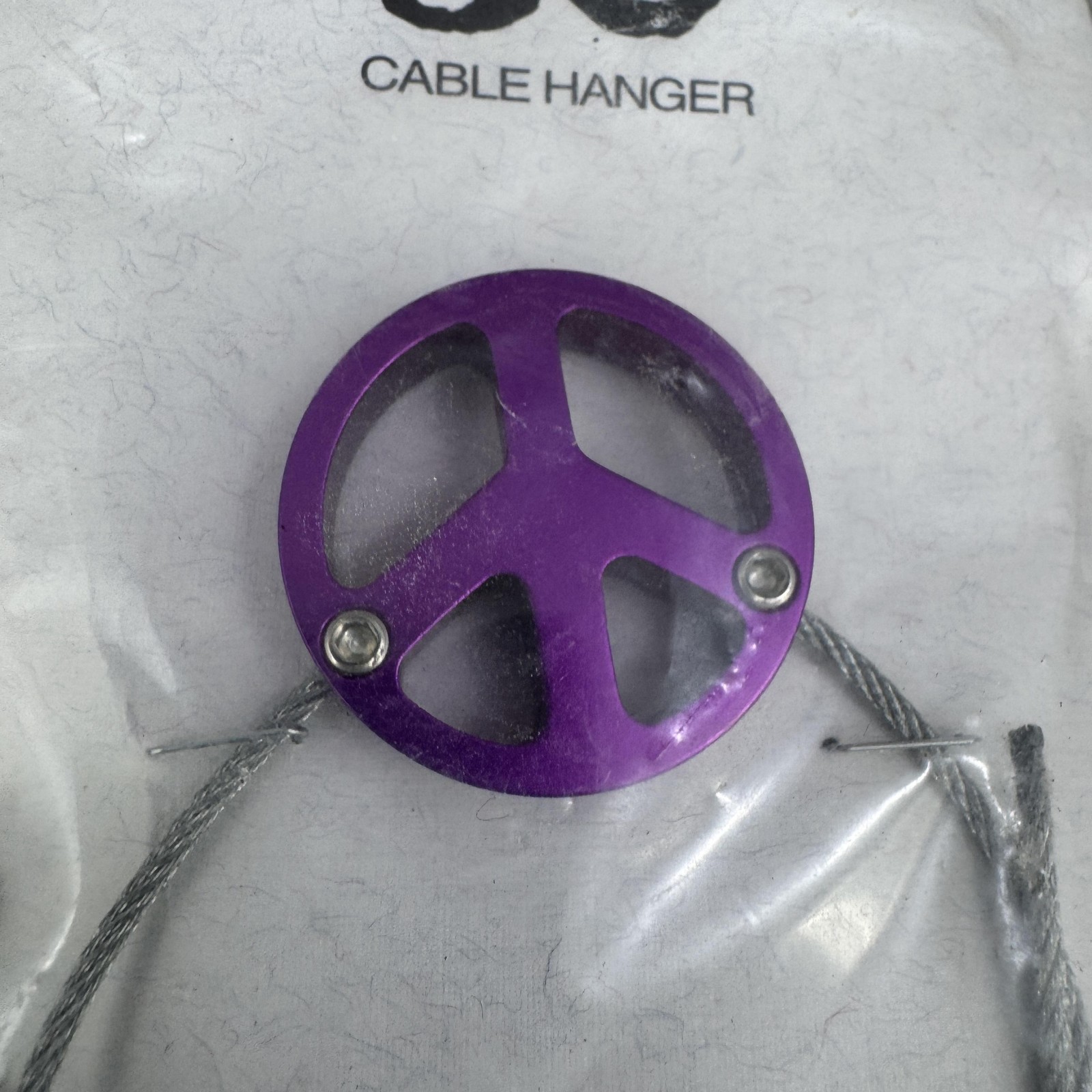 Vintage Ringle MoJo Brake Cable Hanger Purple NOS Cantilever 90s MTB Peace Sign