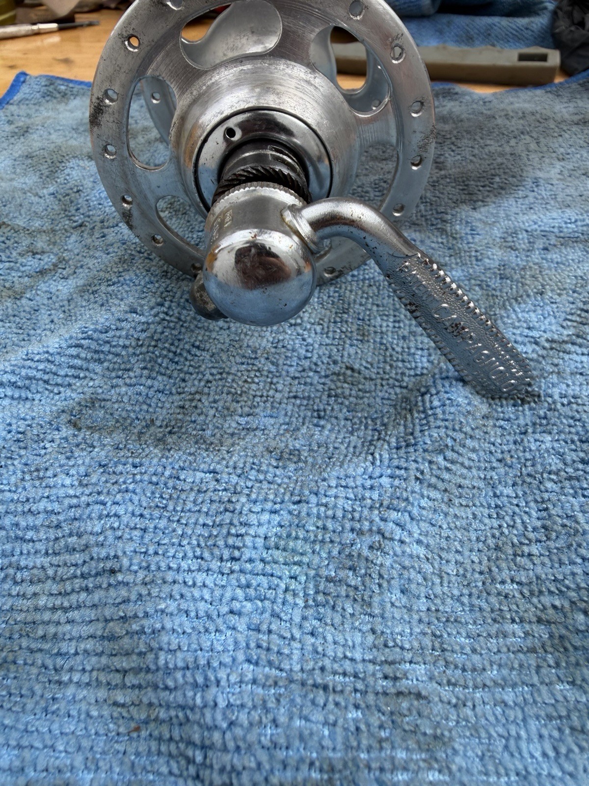 Vintage Campagnolo High Flange Rear Hub 36H Road Bike QR Italian Alloy 123mm