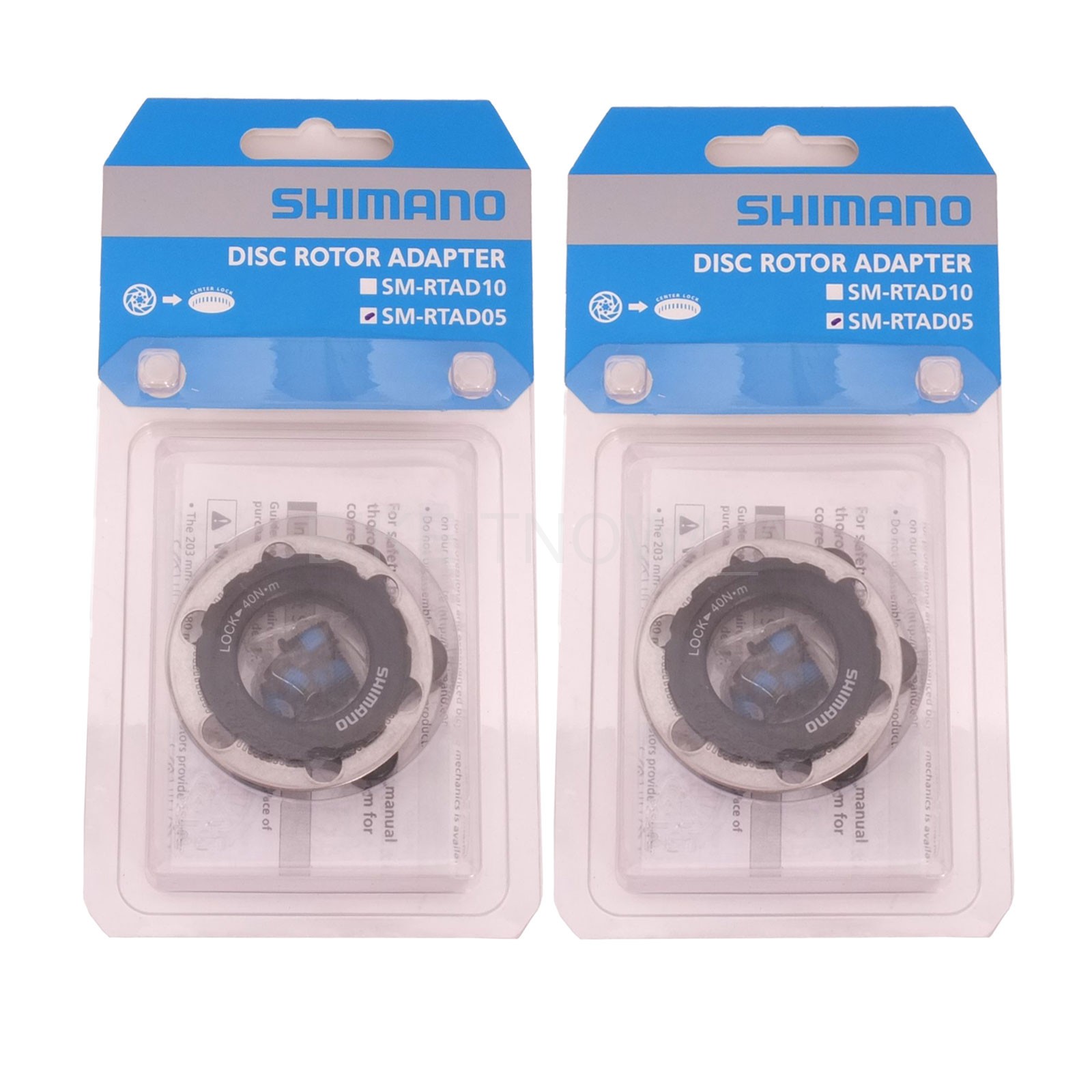 2 Wheel Shimano SM-RTAD05 Center Lock to 6 Bolt Disc Rotor Adapter NIB