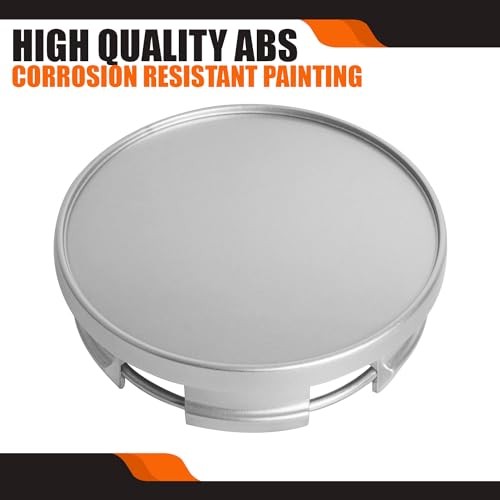 2.5Inch 63MM Wheel Center Caps for Dodge RAM Outer 63.0MM , Inner 55.5MM Silver