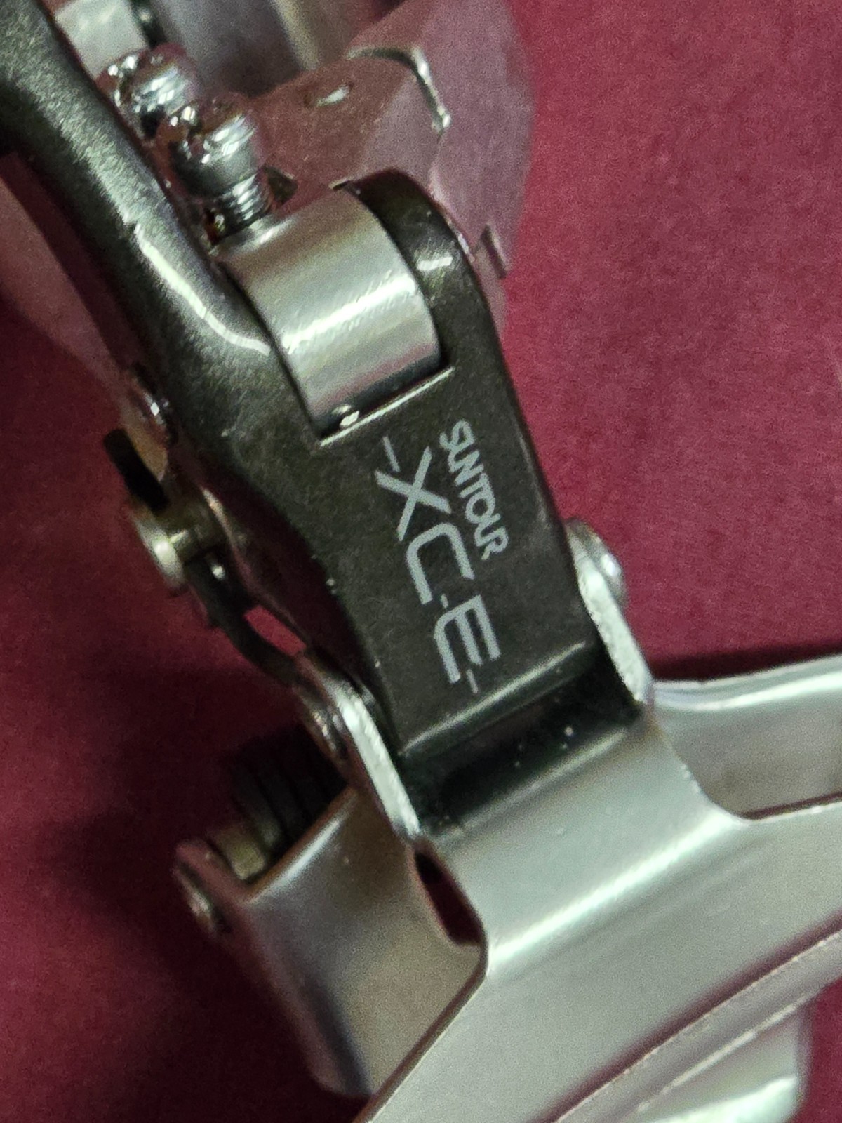 Suntour XCE MTB Front Derailleur 28.6 Clamp-On Bottom Pull For Triple NOS