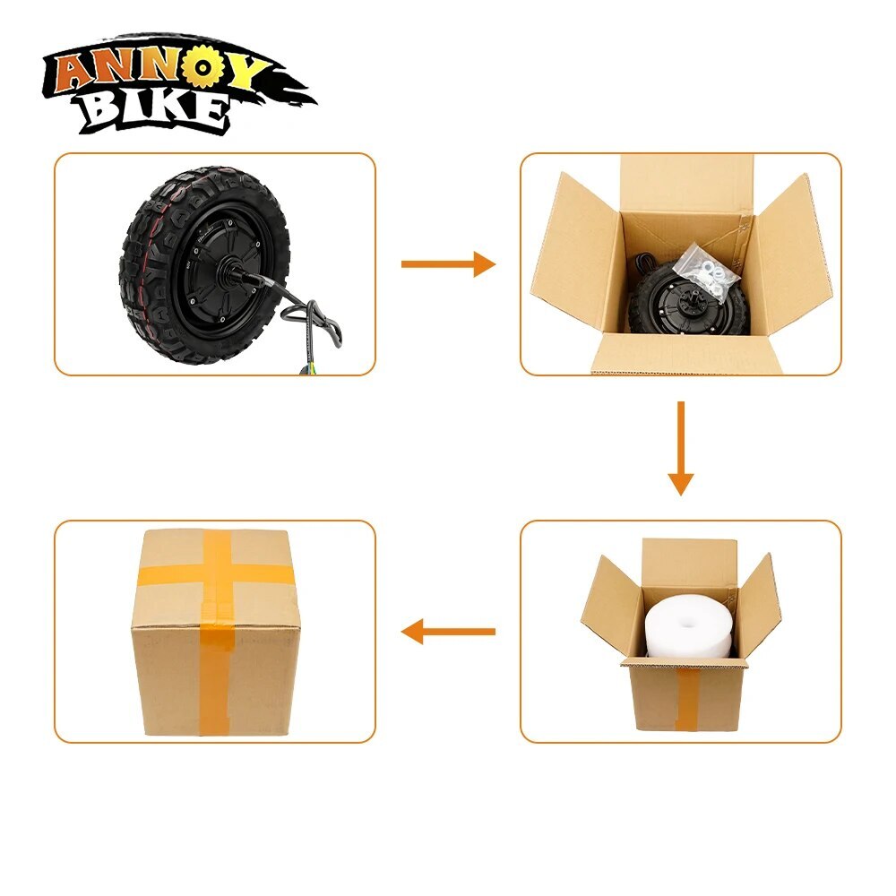10 inch Hub Motor Disc Brake Off-road Tubeless Tire Electric Vehicle Scooter