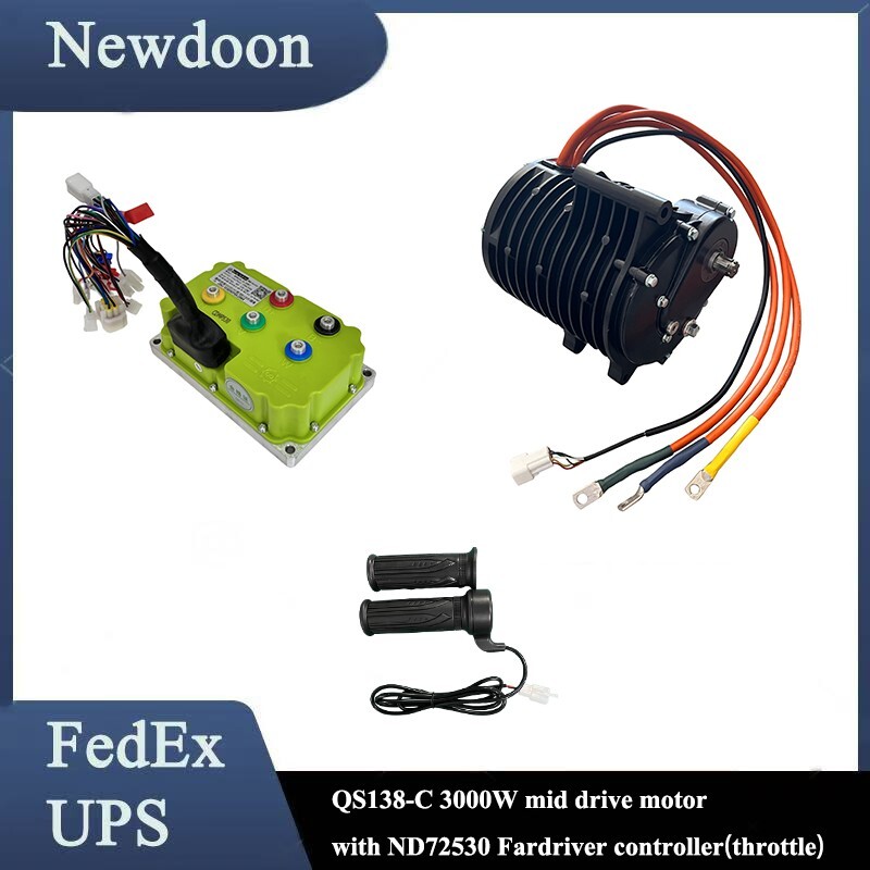 QS138-C 70H 3000W V3 Mid Drive Motor with Internal Gear Box 1:2.35 Ratio