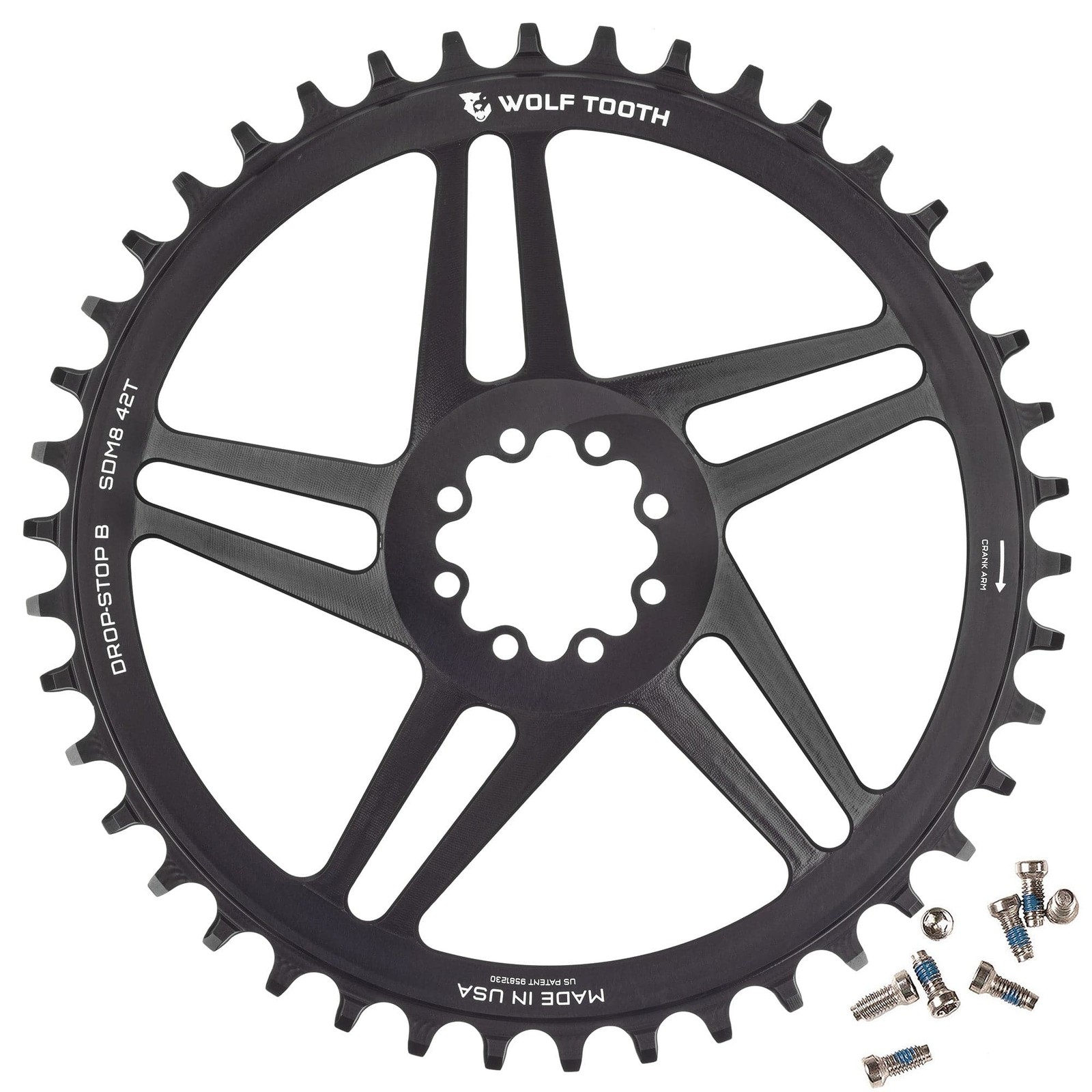 Wolf Tooth 34T Direct Mount Chainring for 8-Bolt Gravel & Road, Drop-Stop B