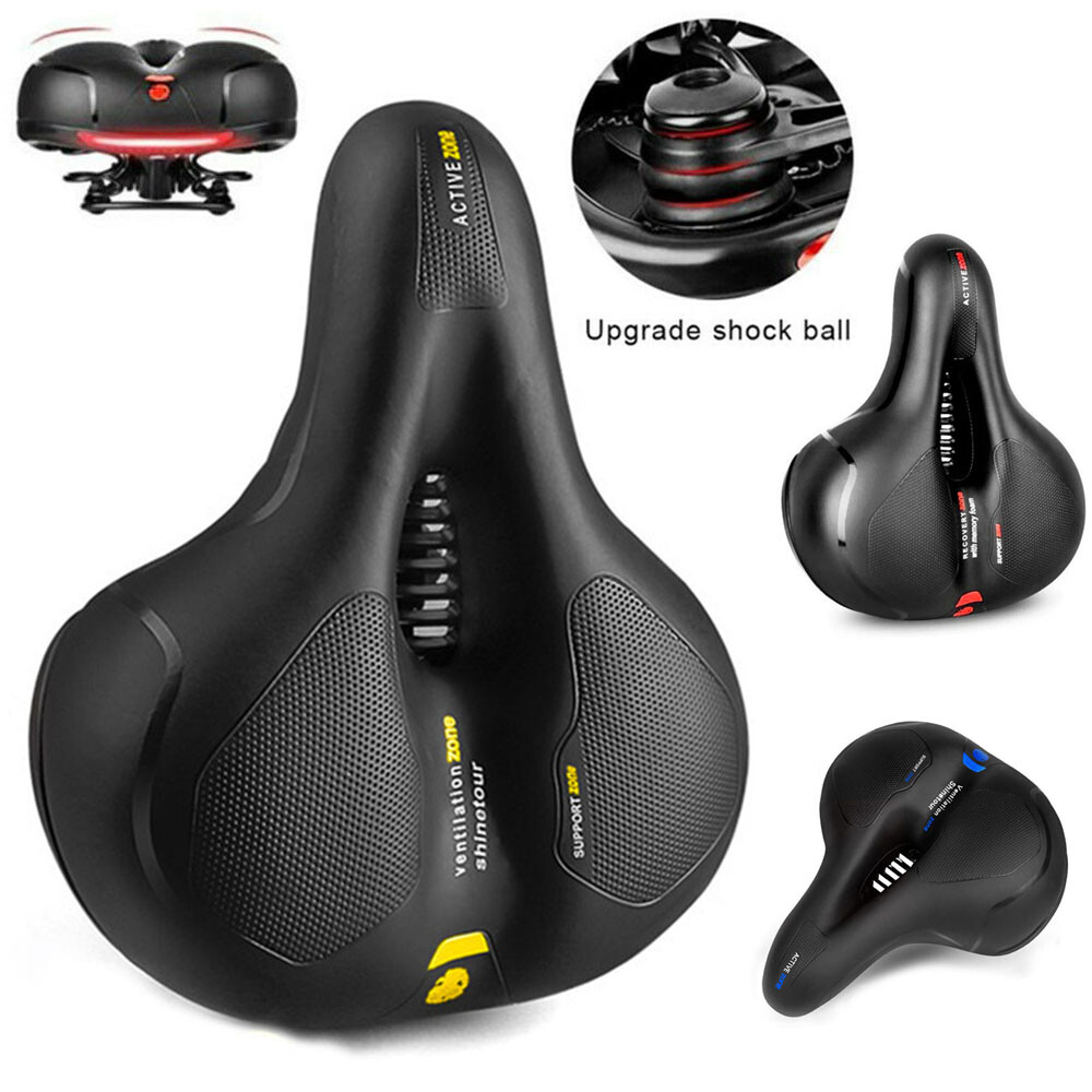 Comfort Wide Big Bum Soft Gel Bike Seat Sporty Air Cushion Pad Bicycle Saddle US
