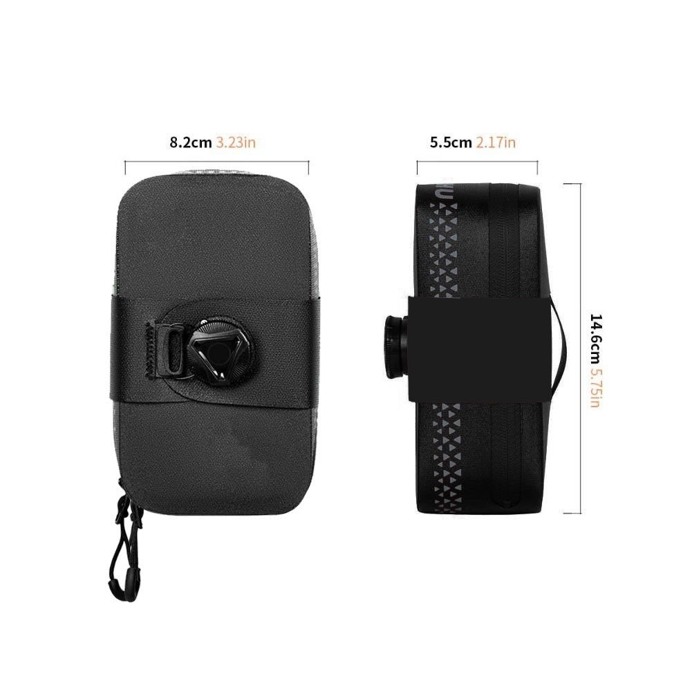 Secure Bicycle Saddle Bag with Waterproof Shell and Reinforced Attachment