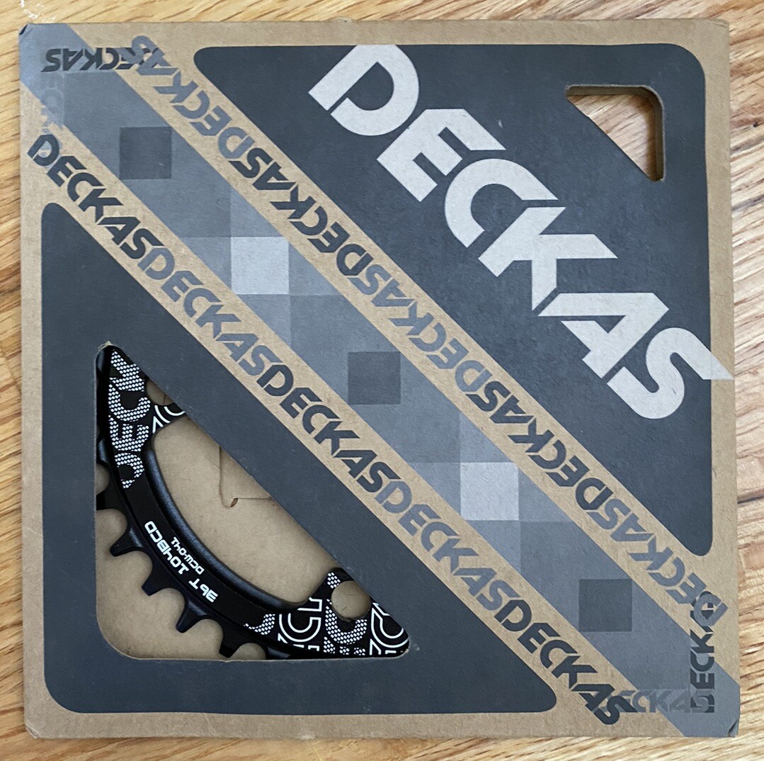 DECKAS 104bcd MTB Round Chainring 36T Bike Black Chainwheel – SHIPS FROM USA!