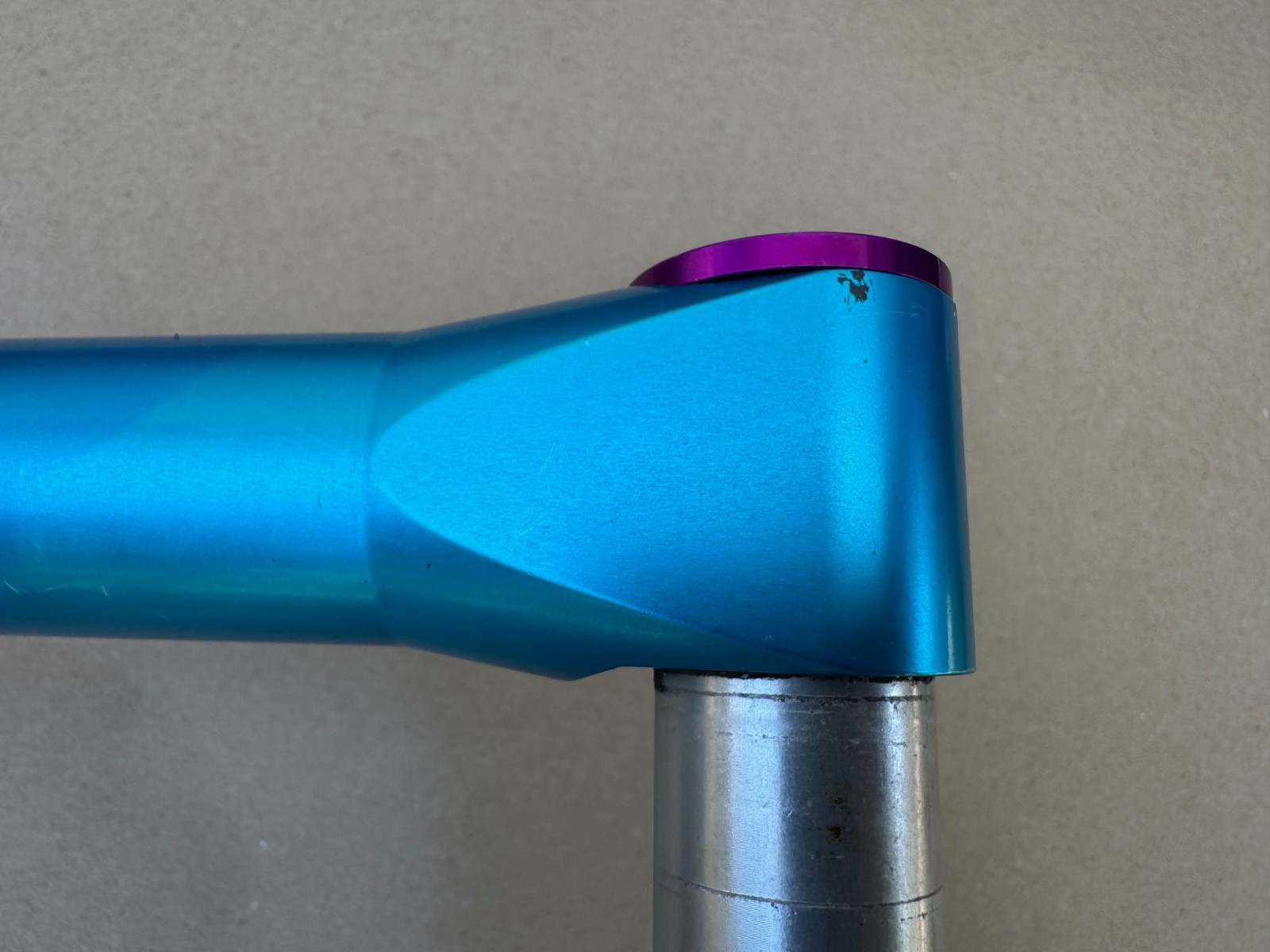 Ringle MTB Stem 135mm 25.4 0 Rise Tuquoise Purple Annodized