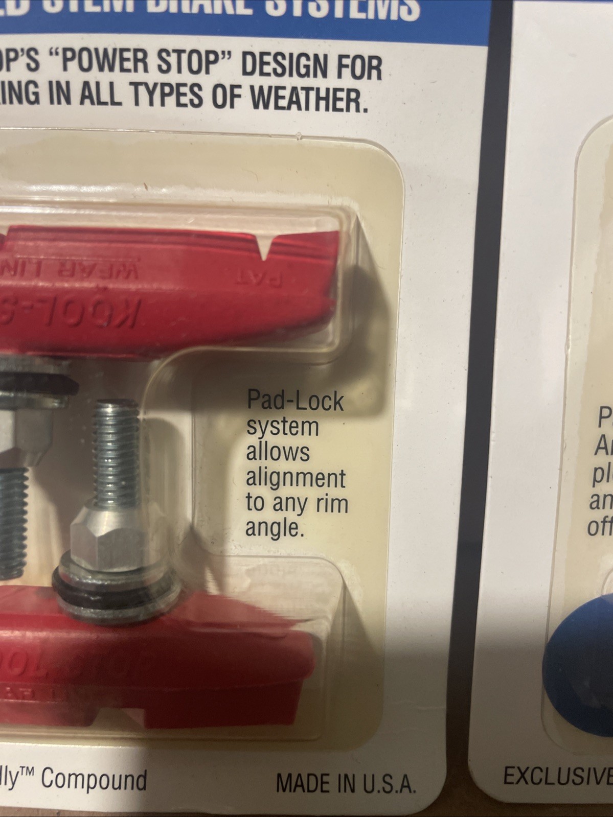 2 Sets Kool Stop Eagle-Claw 4 Pads, Threaded – Salmon