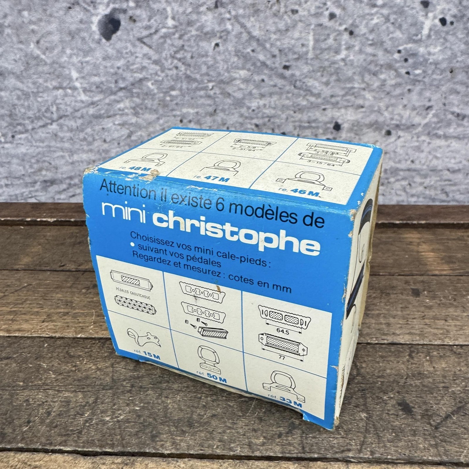 Vintage Christophe Mini Toe Clips NOS 50M Steel Chrome Pair Road Bike France 95g