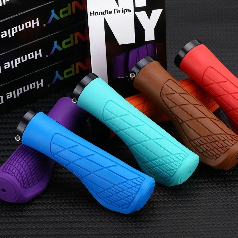 Bicycle Handlebar Grips Rubber MTB Grips Lock-on Grip Shockproof Anti-slip Mount