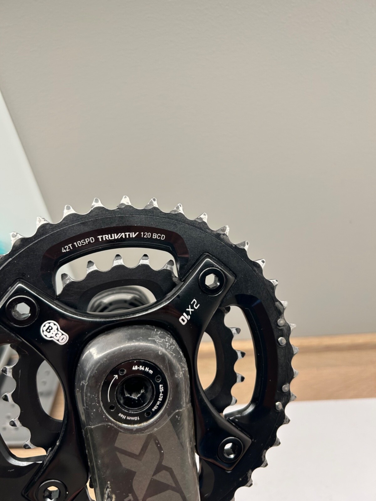 SRAM X0 XO 10s Double Carbon Crankset 175mm 42/28t 2x10s BB30