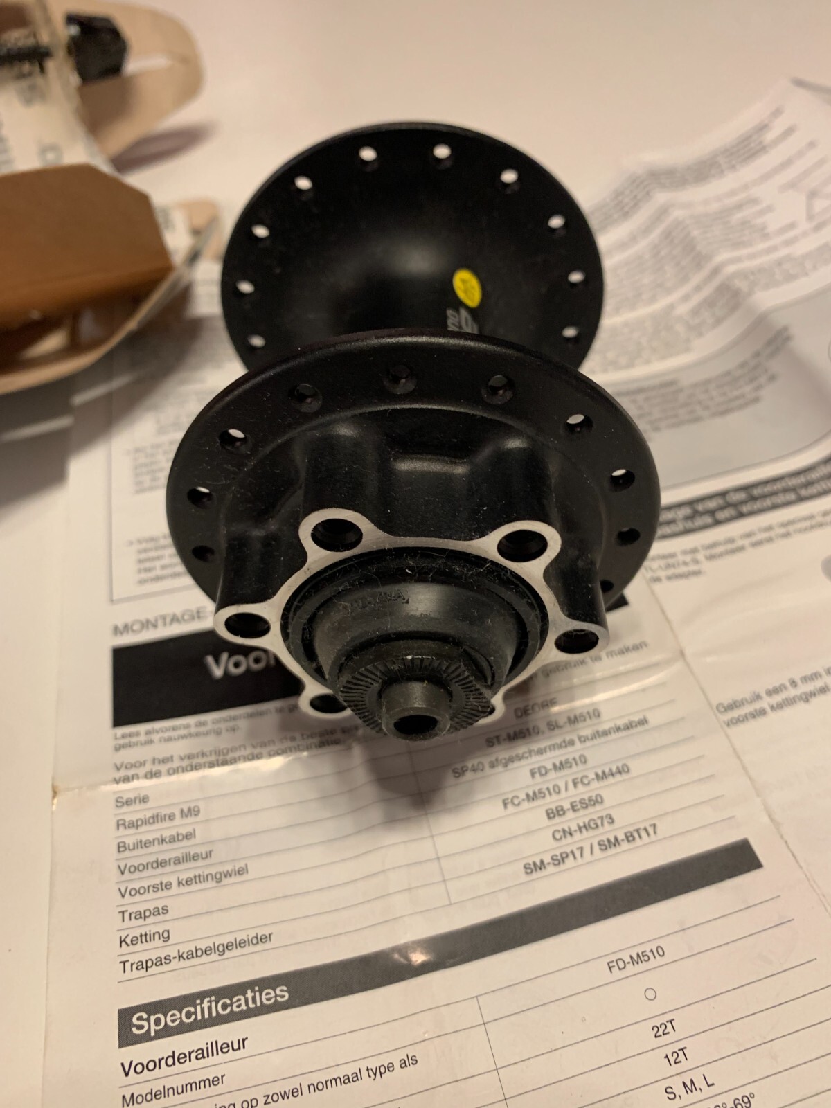 Shimano Deore Front Hub HB-M525 36 Holes 100MM 9Sp NOS
