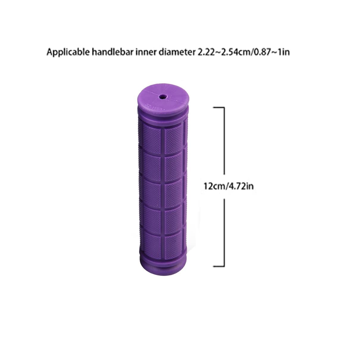 1 Pair Kids Bike Grips Anti-Slip Rubber Handlebar Small, Purple