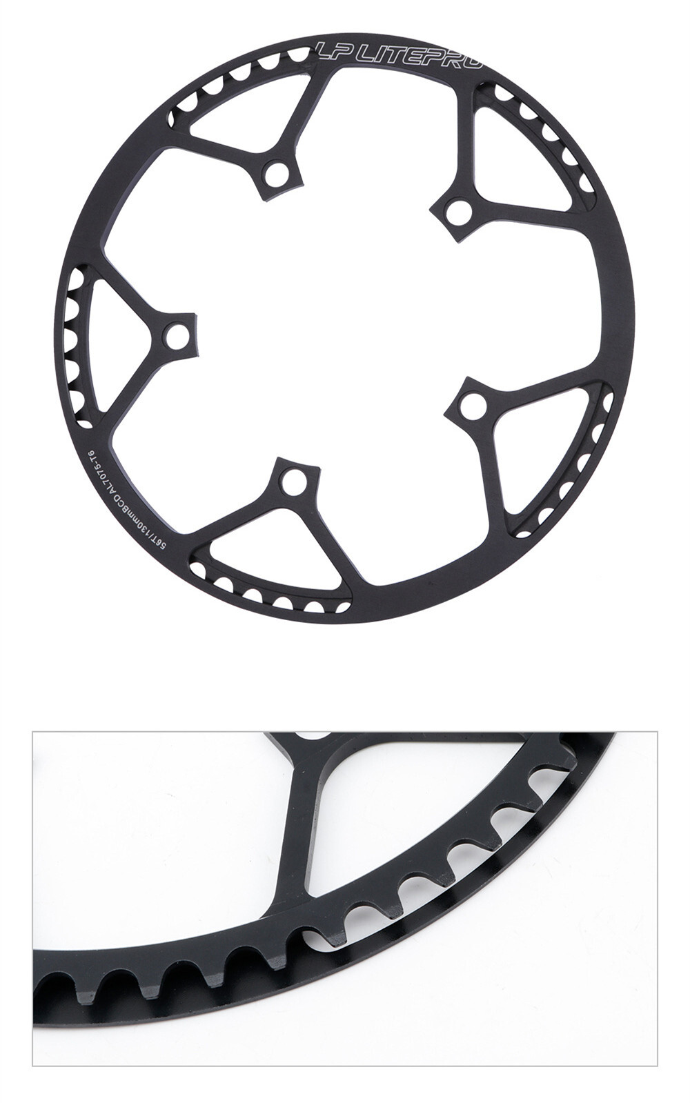 Litepro Bike Crankset Chainring Folding Bike Square Hole Crank Chainring BCD130