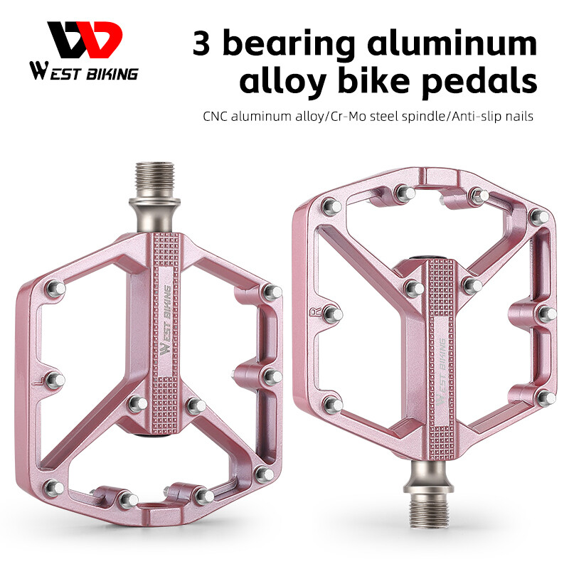 Bicycle Pedals Aluminum 3 Bearings Gradient Bike Pedals Platform Pedals 9/16 in