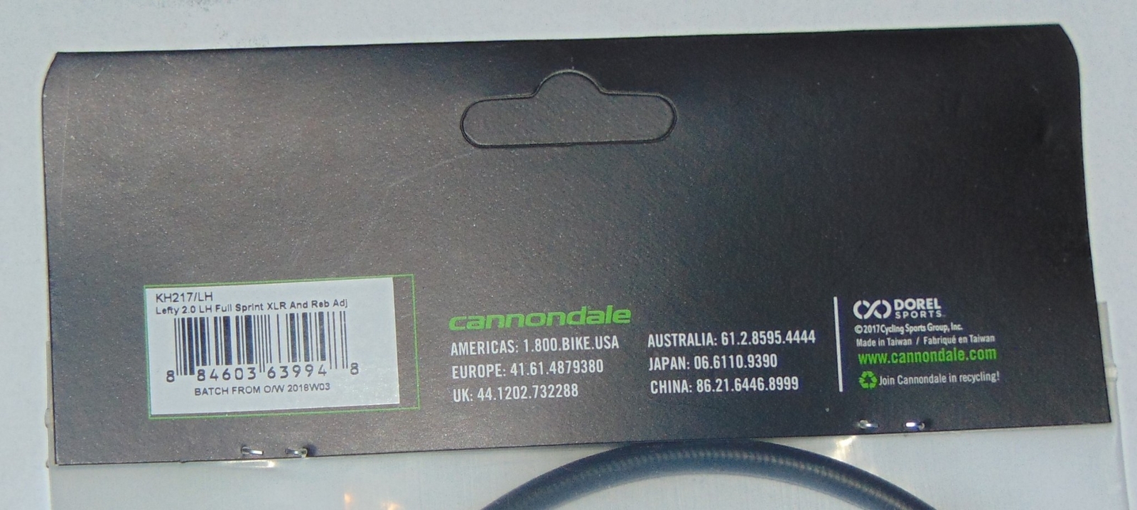 Cannondale Lefty 2.0 XLR Full Sprint Lockout Lever Left Hand KH217/LH PART 730-2