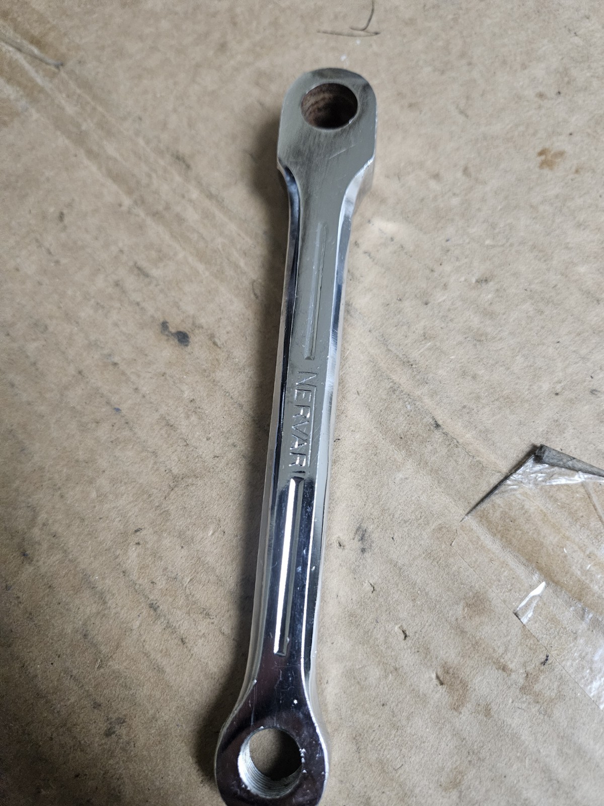 Vintage NOS Nervar 3 Arm Cottered Crankset 165mm arms, 52/47T, France