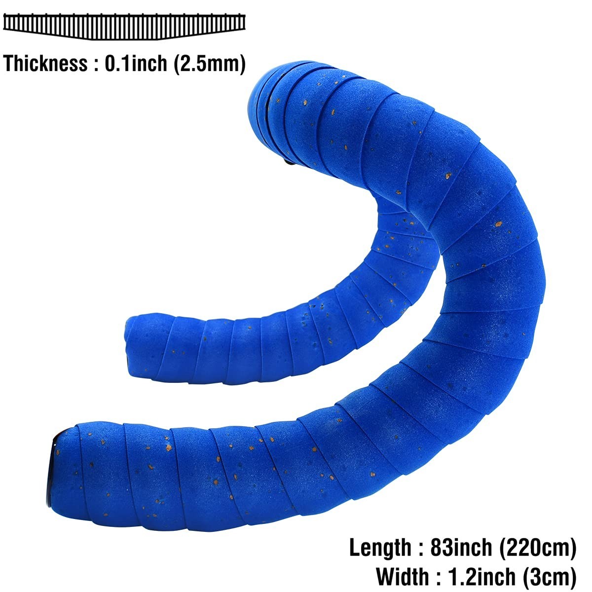 EVA Cork Bike Handlebar Tape–Environmental Bicycle Bar Tape, Anti-Slip Cyclin…